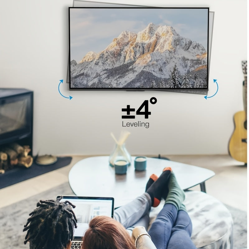 Swivel TV Wall Mount in Black, Rotating Bracket for Compatible Flat Panel Televisions, Space-Saving Wall Installation for Living Rooms and Home Theater Setups