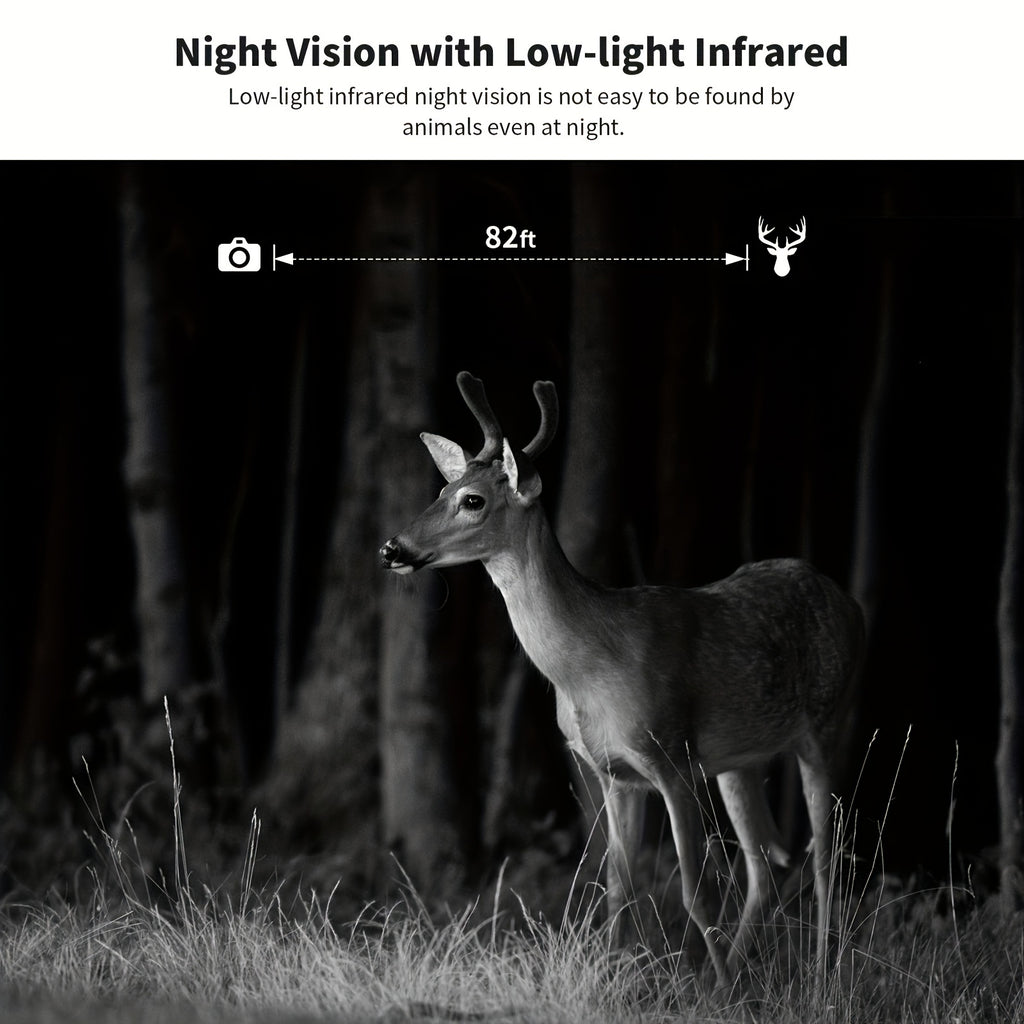 Cellular Trail Camera with Listed 4K Live View, 4W Solar Panel, 0.2-Second Trigger and 120° Lens, Ucon App Wildlife Monitoring with Two-Pack Option