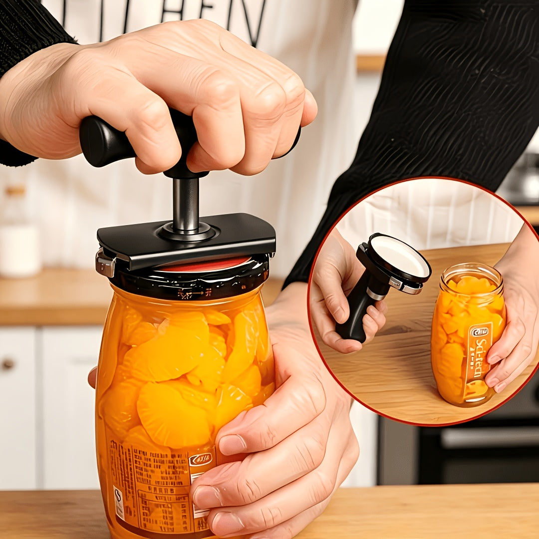 Jar Lid Gripper and Cap Remover, Single Kitchen Opening Accessory with Listed Non-Slip Design for Compatible Container Lids and Everyday Meal Preparation