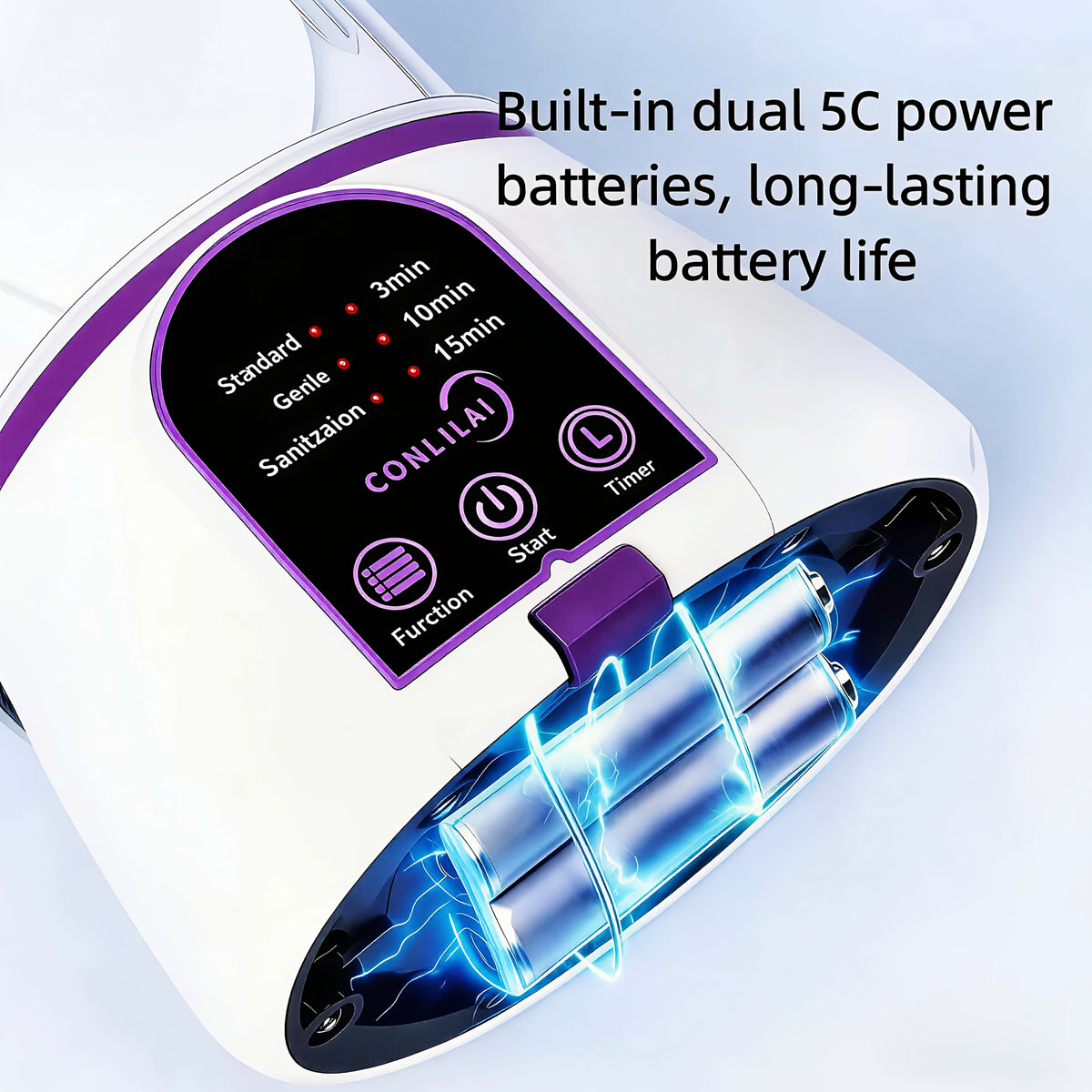 Fruit and Vegetable Cleaning Machine with Three Listed Function Modes, Single or Dual Battery Options for Household Produce Preparation Routines