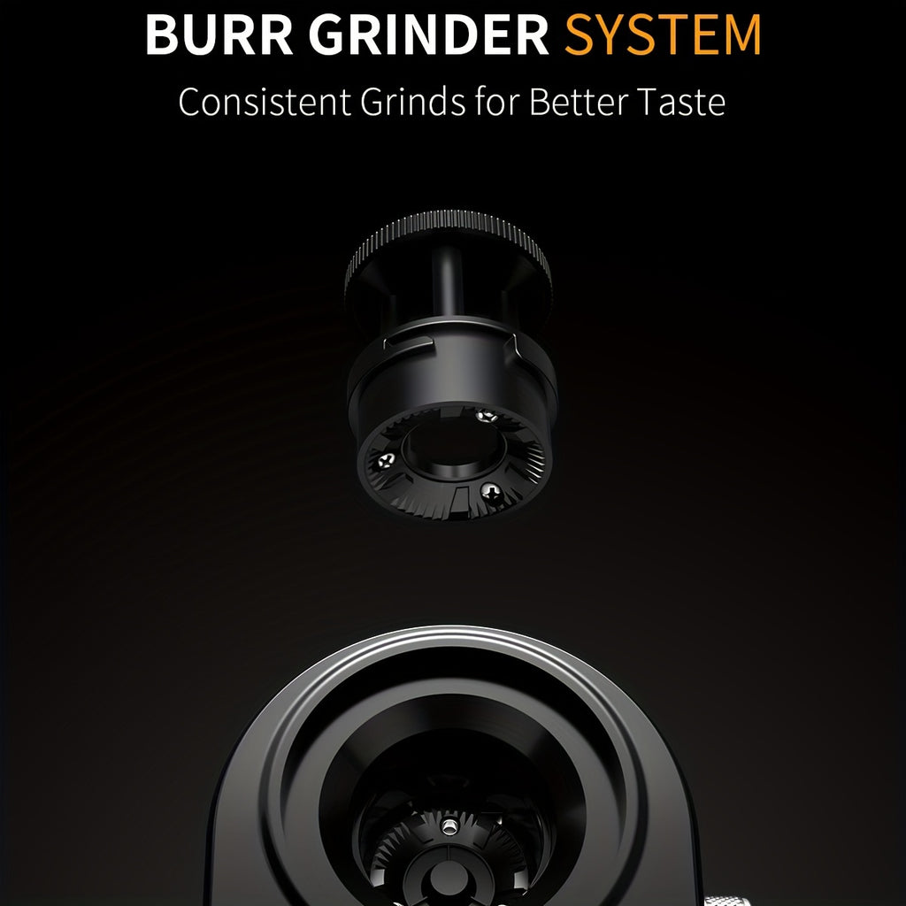 Electric Burr Coffee Grinder with 16 Grind Settings, Adjustable Coffee Bean Grinding for 2–14 Cups in Black or Silvery for Home Brewing Routines