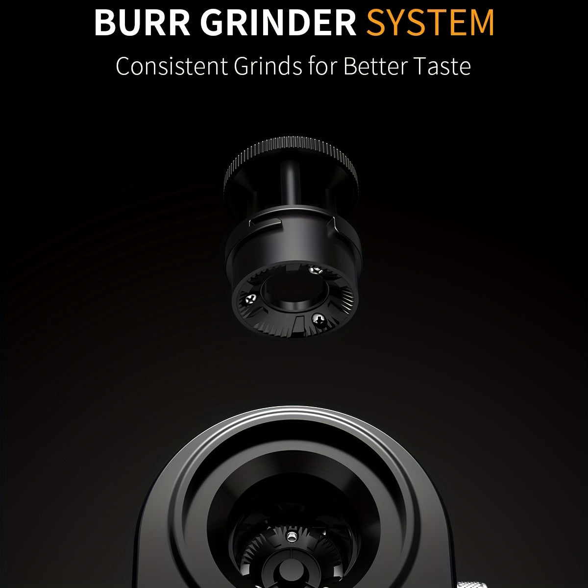 Electric Burr Coffee Grinder with 16 Grind Settings, Adjustable Coffee Bean Grinding for 2–14 Cups in Black or Silvery for Home Brewing Routines