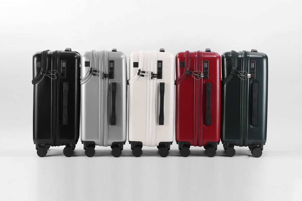 20-Inch Wheeled Suitcase with Listed Combination Lock, Single Travel Luggage Case in Red, White, Green, Grey or Black-1 for Weekend Getaways and Work Trips