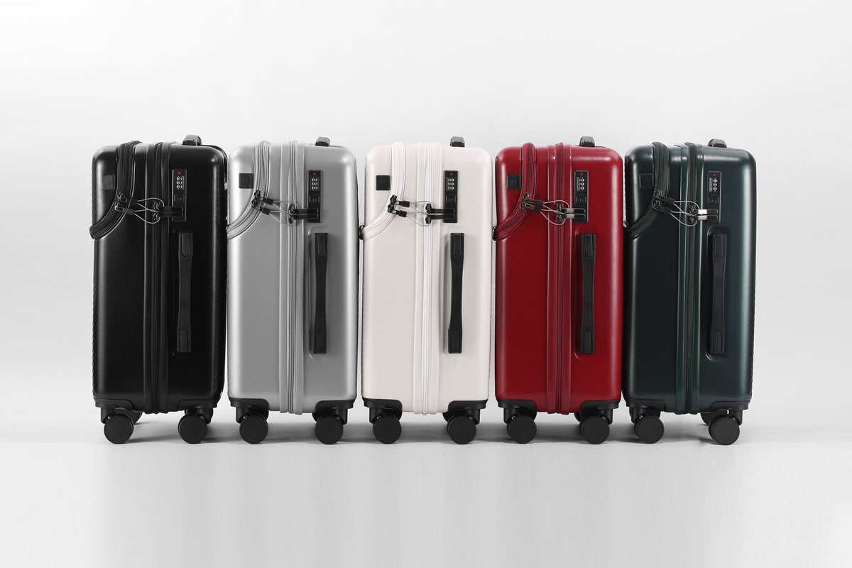 20-Inch Wheeled Suitcase with Listed Combination Lock, Single Travel Luggage Case in Red, White, Green, Grey or Black-1 for Weekend Getaways and Work Trips