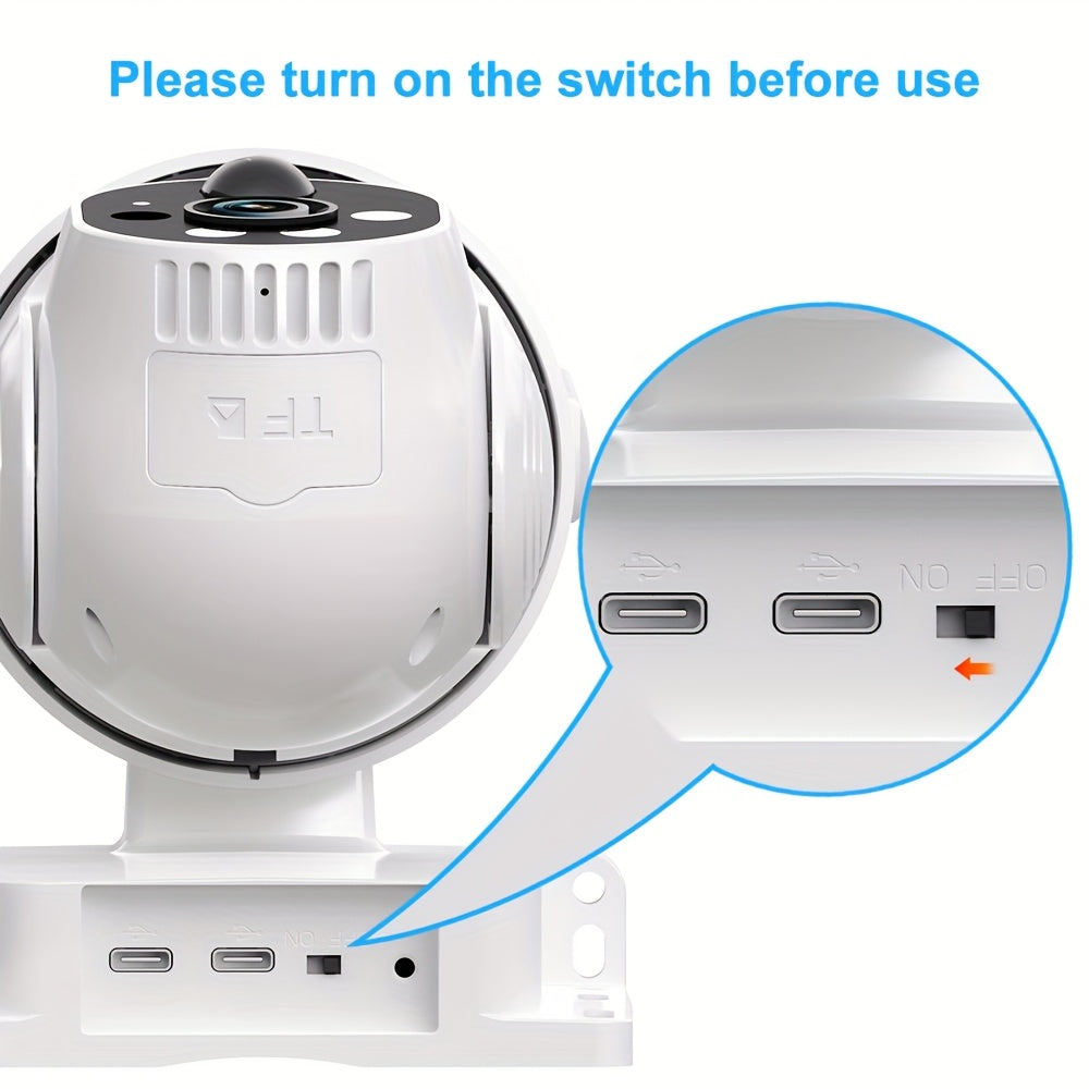 Dual-Lens Cellular Solar Security Camera, US-Only 4G LTE Outdoor Monitor with Solar Panel, Pan Tilt, Color Night Vision and Two-Way Audio, No WiFi