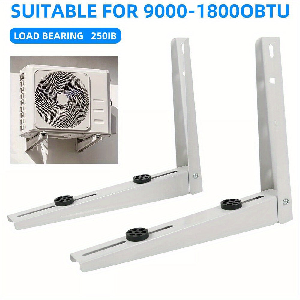Heavy Duty Mini Split Wall Mount Bracket, Outdoor Air Conditioner and Heat Pump Wall Bracket for 9000-18000 BTU Ductless AC and Heating Systems, Rust-Resistant Steel Support for Safe Mounting and Easy Installation