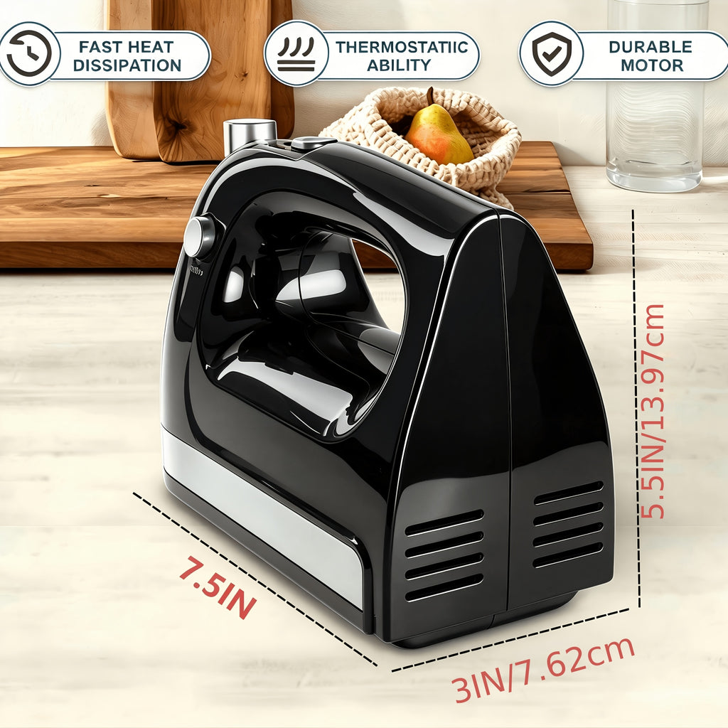 400W Hand Mixer with Five Speeds, Turbo Boost and Eject Button, Listed Five Stainless Steel Attachments and Five Color Options for Cake Batter, Eggs and Cream