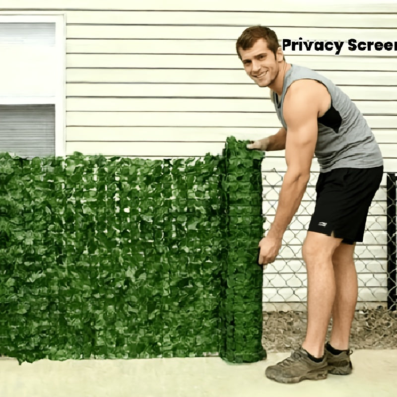 Artificial Ivy Privacy Fence Screen with Listed 119 by 40 Inch Size, Faux Greenery for Garden and Patio Decoration, 302 by 102 cm Option Label