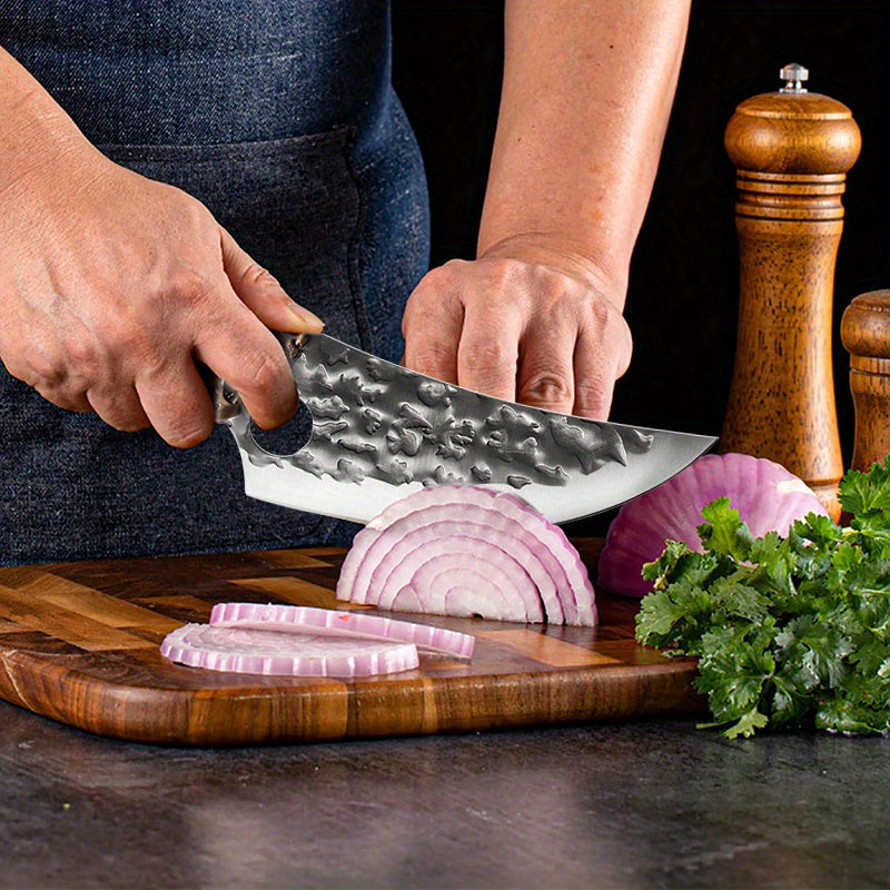 Kitchen Chef Knife Set for Everyday Food Preparation, Listed 5Cr15MoV Steel Blades with PP Handles in Black 3- or 6-Piece and Brown 7-Piece Options