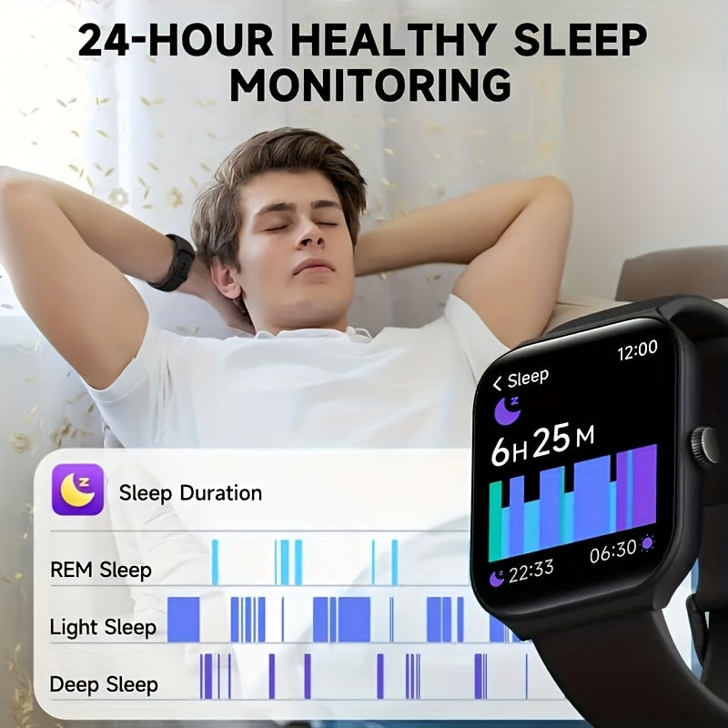 Voice Assistant Smart Watch for Men and Women, Wireless 5.4 Unisex Smartwatch with Call Answering, Voice Command Remote Control, Music Control, Fitness Tracker for iPhone Android, Couple's Set Options
