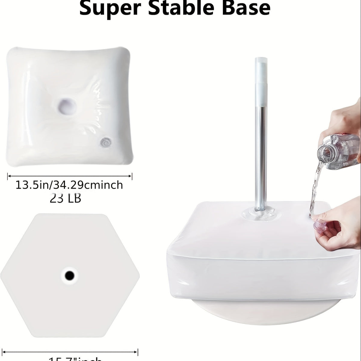 Adjustable Balloon Arch Stand Kit with Listed 21ft Sizing and 10ft x 7.5ft Setup Example for Wedding, Graduation and Holiday Backdrops, Balloons Not Included