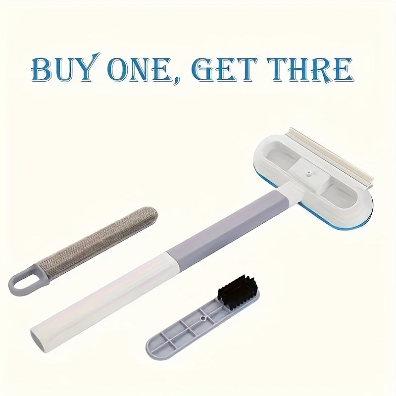 Manual Window Cleaning Brush, Grey 1-Piece Multipurpose Cleaning Tool with No Power Required for Everyday Home and Commercial Window Care