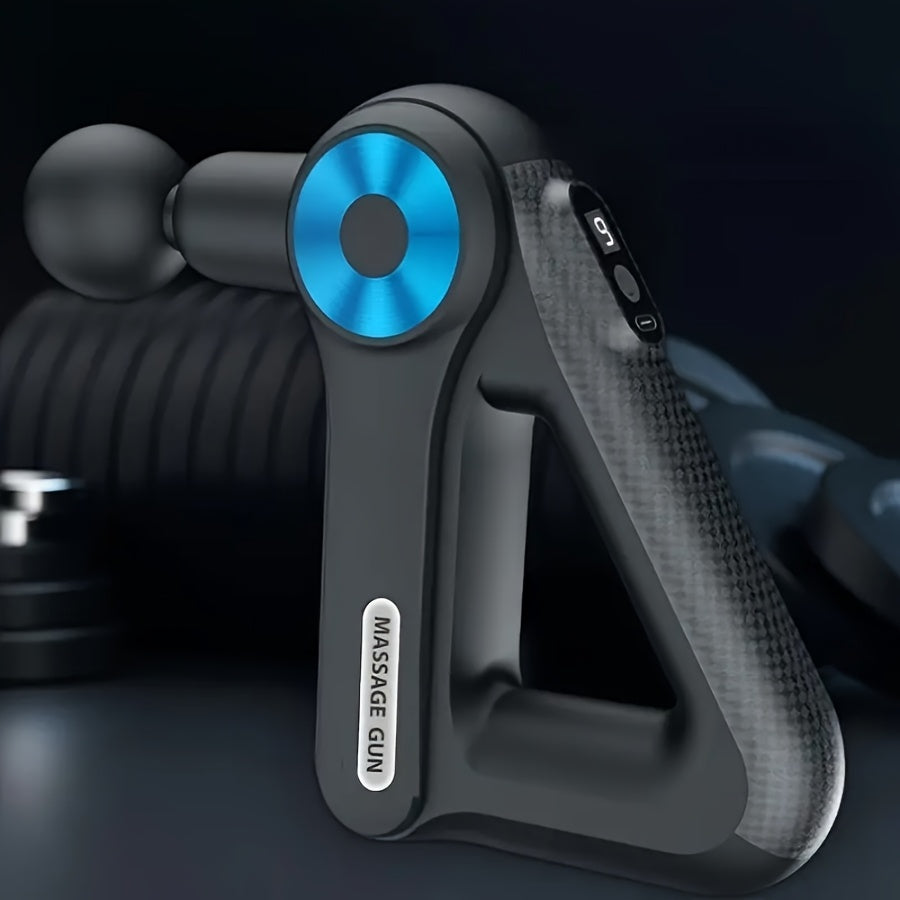 Percussion Massage Gun by Teidea with 9 Attachments and 9 Speed Settings, Compact Portable Muscle Massager in Blue Black or Golden Black for Personal Care