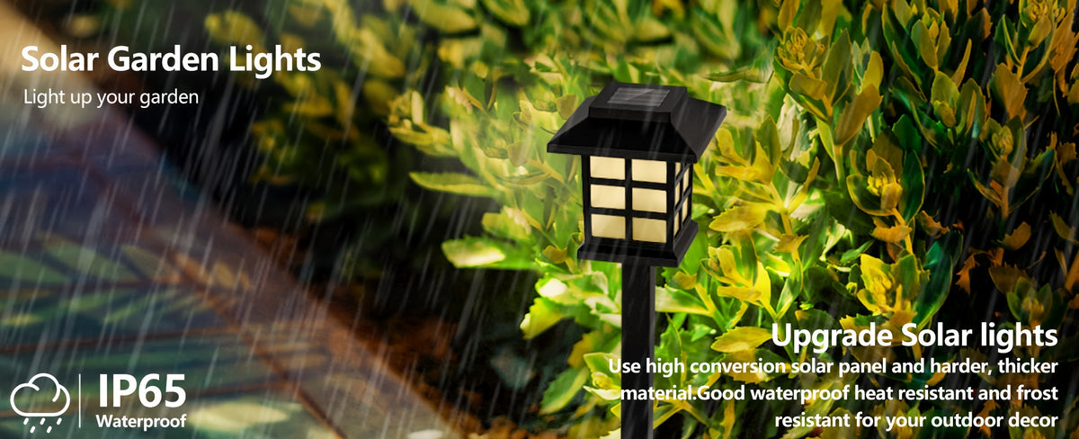 White-Light Solar Pathway Lights, Listed 12-Piece Outdoor LED Set with Automatic On-Off for Garden Paths, Lawn Borders, Patio and Yard Landscape Decoration