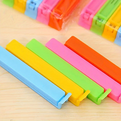 Reusable Plastic Food Bag Clips in Random Colors, 10, 20 or 30 Piece Packs for Compatible Snack Packages, Pantry Storage and Everyday Kitchen Organization