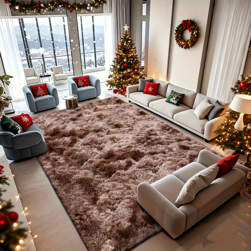 Fluffy Shag Area Rug for Bedroom and Living Room, Soft Fuzzy Floor Decor in 5x8, 6x9 or 8x10 Foot Sizes with Seven Color Options for Cozy Home Styling