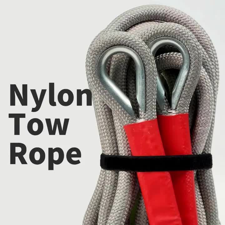 Tow Rope and Steel U-Hook Set with Listed Polyamide Rope and Two Hooks, 16FT Purchase Options for Vehicle Equipment with Load Ratings Requiring Verification