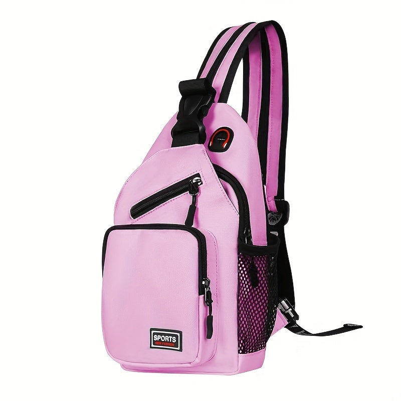 Adjustable Strap Crossbody Bag with Zipper Pockets, Blue Cat, Dark Blue, Pink or Blue Options for Everyday Essentials, Casual Errands and Travel Organization