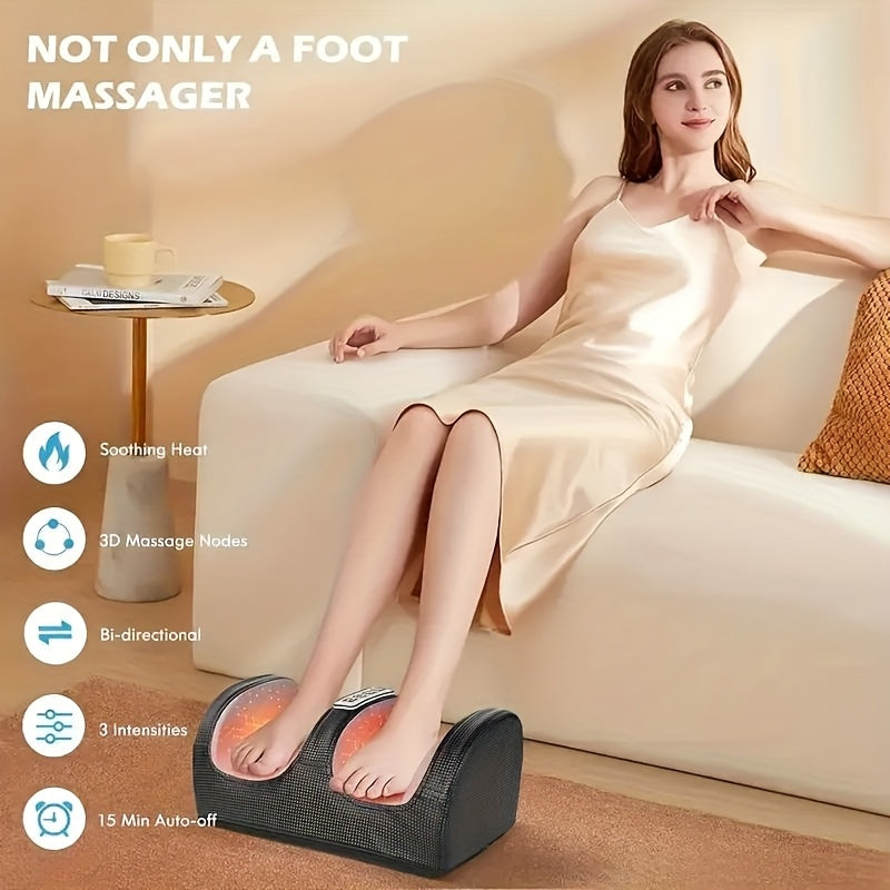 Multifunctional Foot Massager in Black or Red with Listed Acupressure, Leg and Arm Use for Instruction-Guided Home Relaxation and Adult Gift Ideas