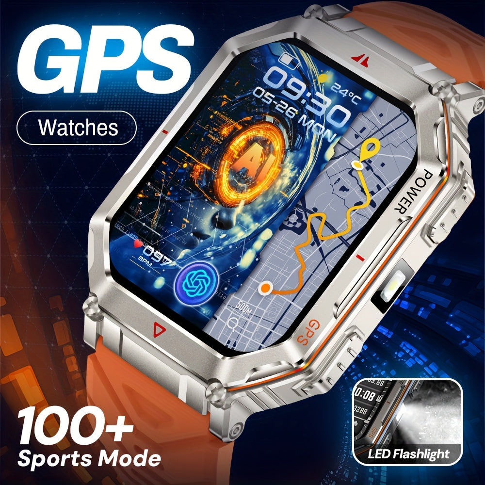GPS Adventure Smartwatch with All-Metal Body, Listed Altimeter, Barometer and Compass, LED Flashlight, Calling and Message Reminders in Four Style Options