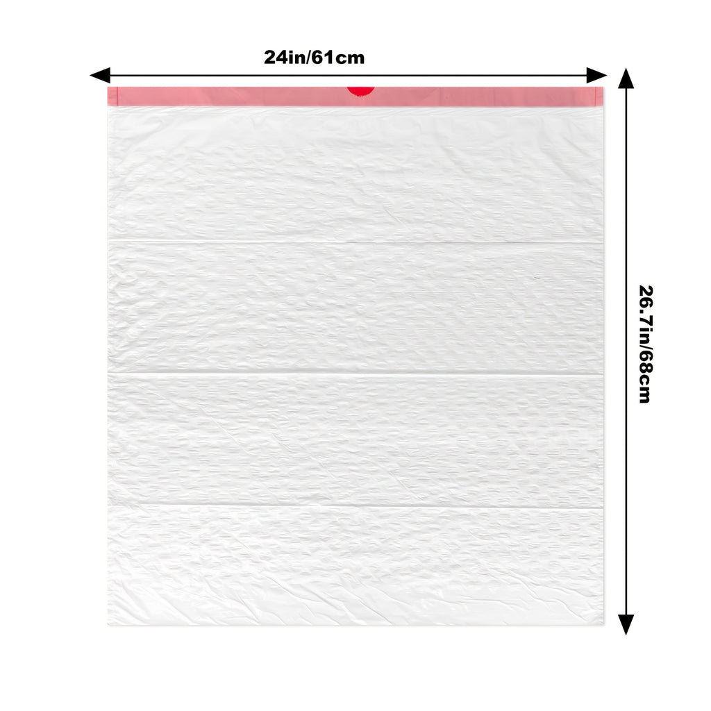 Lemon Scented Drawstring Trash Bags 13 Gallon, White Disposable Kitchen Bin Liners with Boxed Packaging Reference and 20, 55, 110 or 165 Quantity Labels
