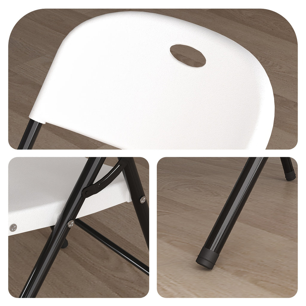 Folding Chairs Type C in Four, Eight or Ten-Pack Options, Foldable Guest Seating with Listed PP Plastic for Dinner Parties, Events and Home Gatherings