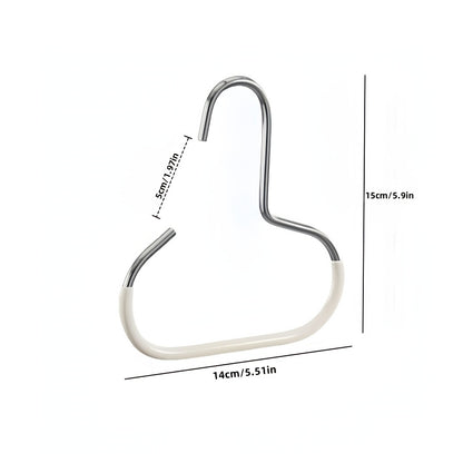 Metal Hat Storage Hooks Two-Piece Set in White or Black, Simple Accessory Organizers for Compatible Scarves, Belts, Bras and Bags in Home Storage Spaces