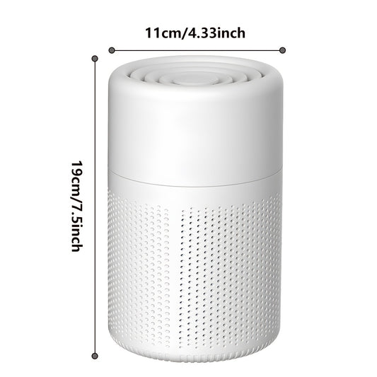 Air Quality Sensor Air Purifier with Listed HEPA 3-in-1 Filtration and Low-Noise Sleep Mode, Compact White Air Cleaner for Bedrooms, Offices and Living Rooms