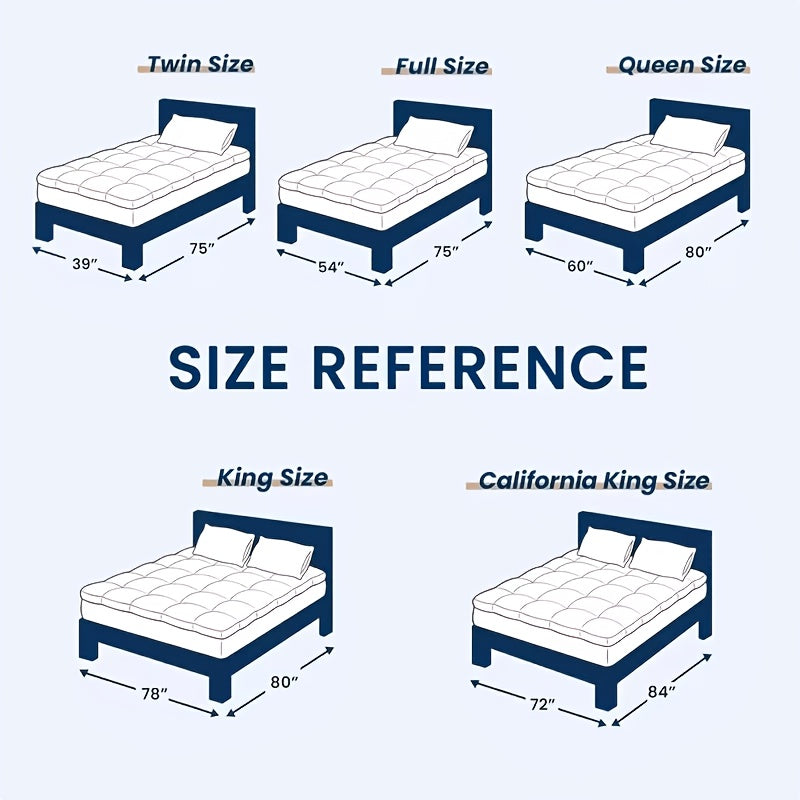 Quilted Pillow Top Mattress Pad for Bedroom and Dorm Bedding, Twin XL and Five Other Size Options with Black, White, Grey, Navy Blue, Beige or Bamboo-Pro Max Labels