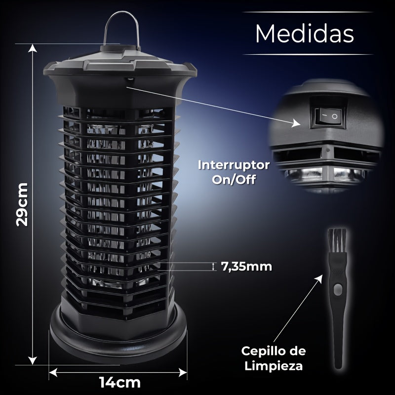 Indoor Electric Bug Zapper in Black-A with Listed 1000V Wording, Home Insect Lamp for Adults Comparing Mosquito and Fly Control Appliances