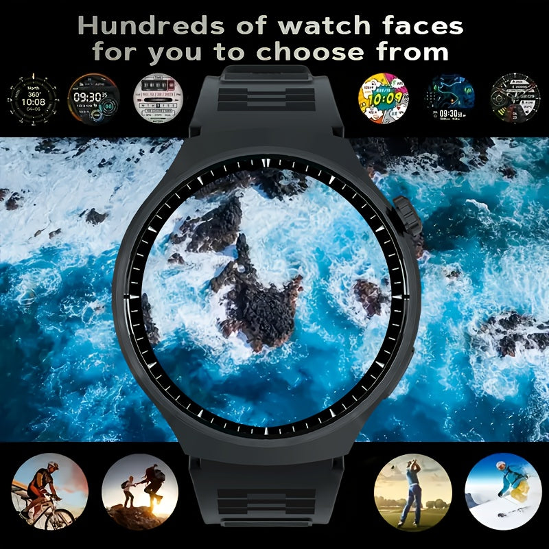 Large Screen Android Smartwatch, 2.01-Inch Bluetooth Calling Fitness Watch with 100+ Sports Modes, Sleep Tracking, Games and Weather Features