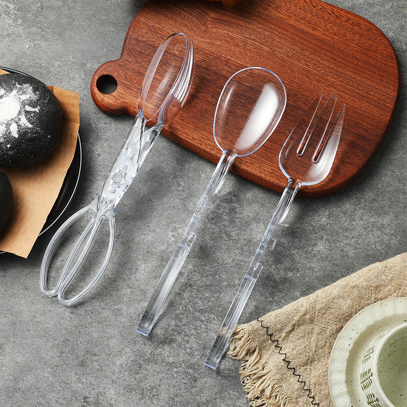 1 Pair of Transparent Plastic Salad Scissors - Reusable, Food-safe, Suitable for Kitchen, Barbecue, Outdoor Cooking, Buffets, and Party Catering - Durable and Hygienic Design Ensures Food-safe Handling from Salad to Serving, Kitchen Gadget