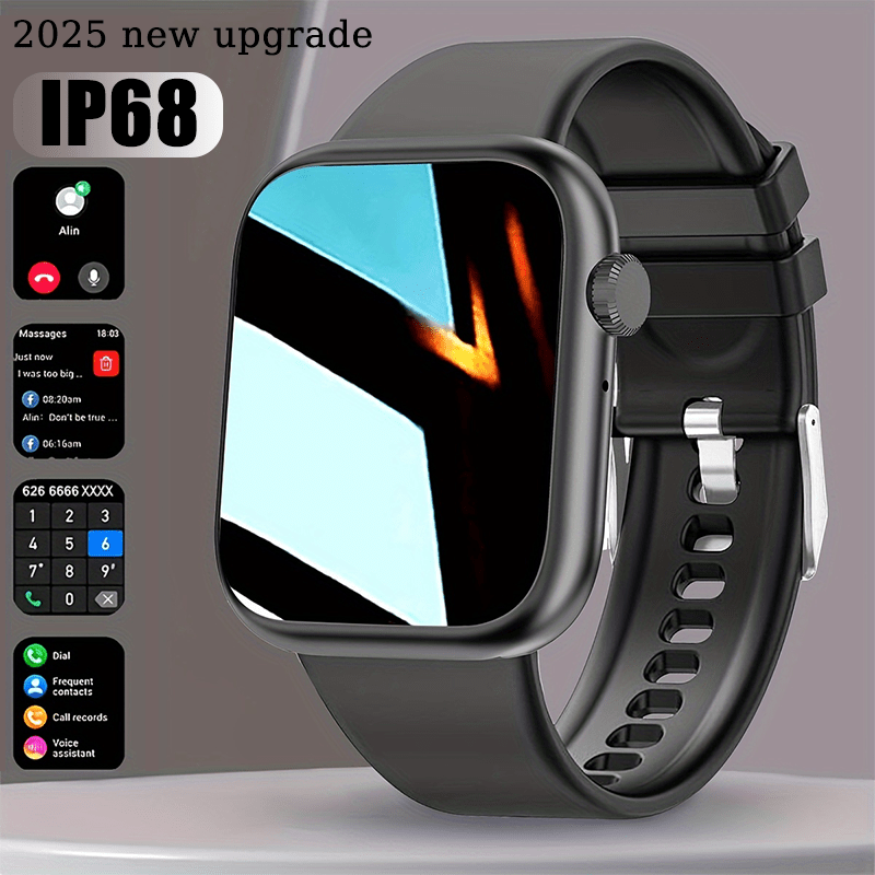 Bluetooth Calling Smartwatch with Listed HD Display, Music Control and Sleep Tracking, IP68-Labeled Blush Pink or Sterling Silver Options for iOS Android