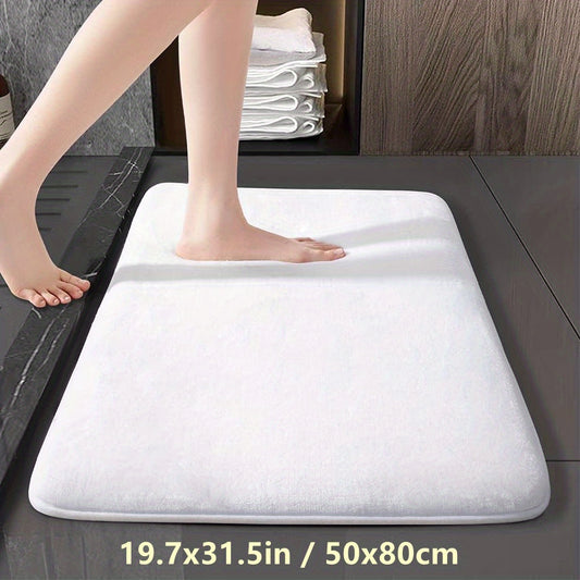 Coral Velvet Bath Mat with Three Size Options and Five Color Labels, Indoor Bathroom Floor Rug for Compatible Vanity, Doorway and Everyday Home Spaces