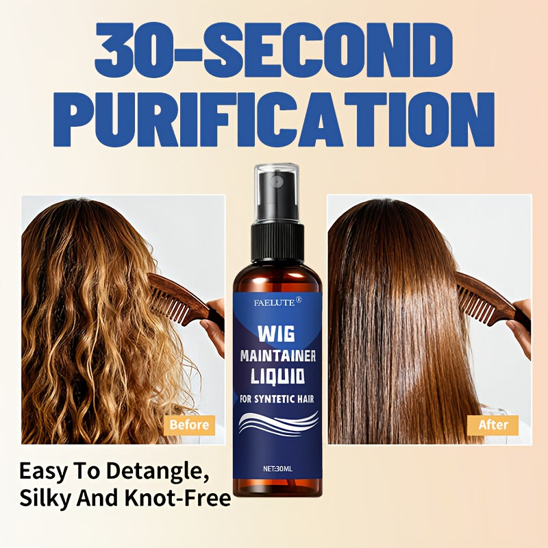 Wig Conditioning Mist Spray for Synthetic Wig Styling, Lightweight Detangling and Smoothing Care with Shine for Straight, Curly, Long and Short Looks