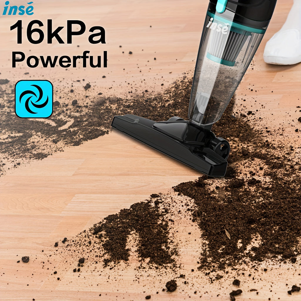 Corded Stick Vacuum Cleaner INSE R3S with Listed 400W Motor, 16kPa Suction, 3.75lb Weight and 6m Cord for Hardwood Floors, Low-Pile Carpet and Pet Hair