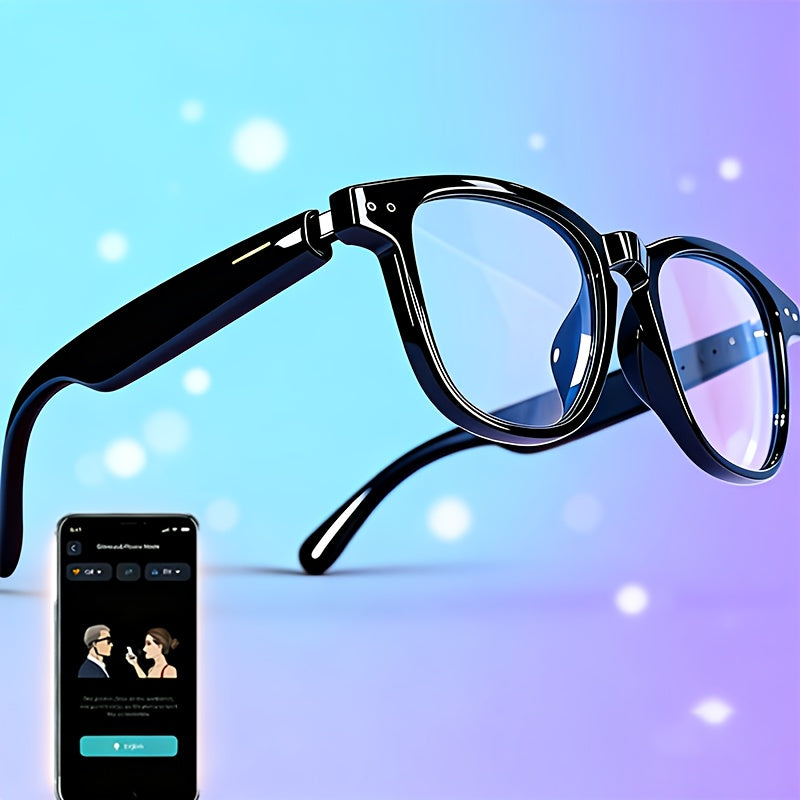 164-Language Smart Translation Glasses with Music Playback, Phone Calls and AI Voice Assistant, Unisex Audio Eyewear for Travel and Everyday Conversations