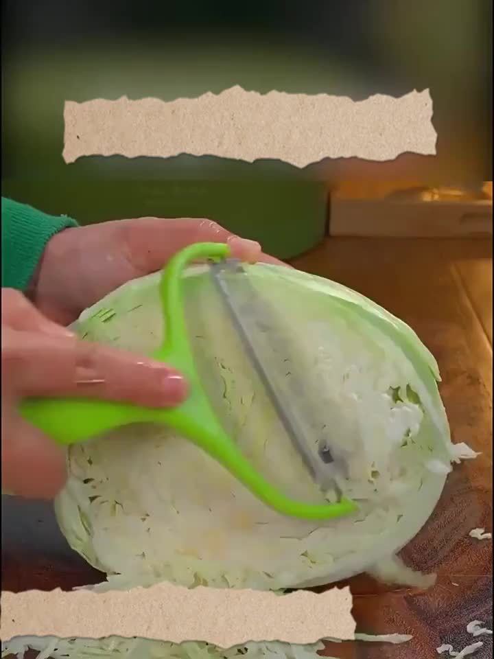 Large Capacity Manual Vegetable Prep Tool - Cabbage & Lettuce Processor | Wide Mouth Food-Safe Design | Kitchen Grater