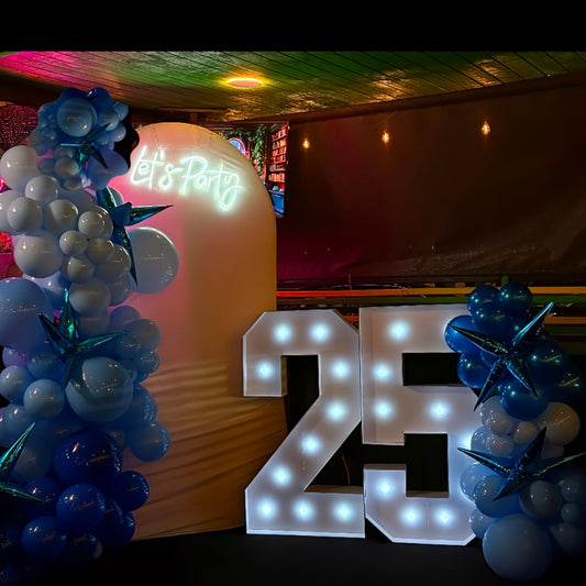 Light Up Party Numbers with Listed 36-Inch 3D KT Board Frames and Cool White Lights, Selected Digit Options for Birthday Backdrops and Anniversary Celebrations