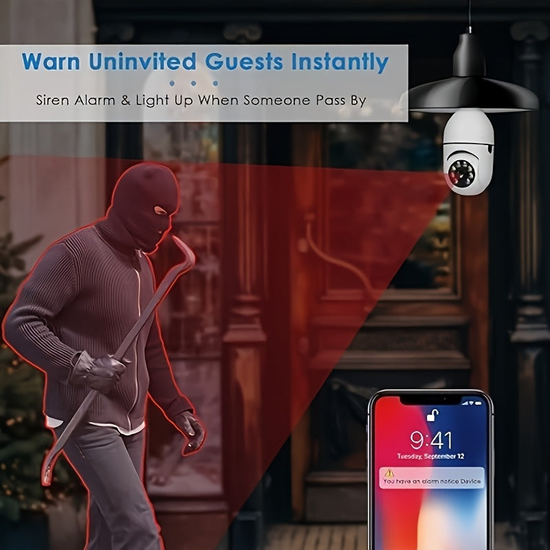 E27 Light Bulb Security Camera Set of 2, CL201 WiFi Cameras with Listed 4MP Video, Color Night Vision, Motion Detection and Two-Way Audio