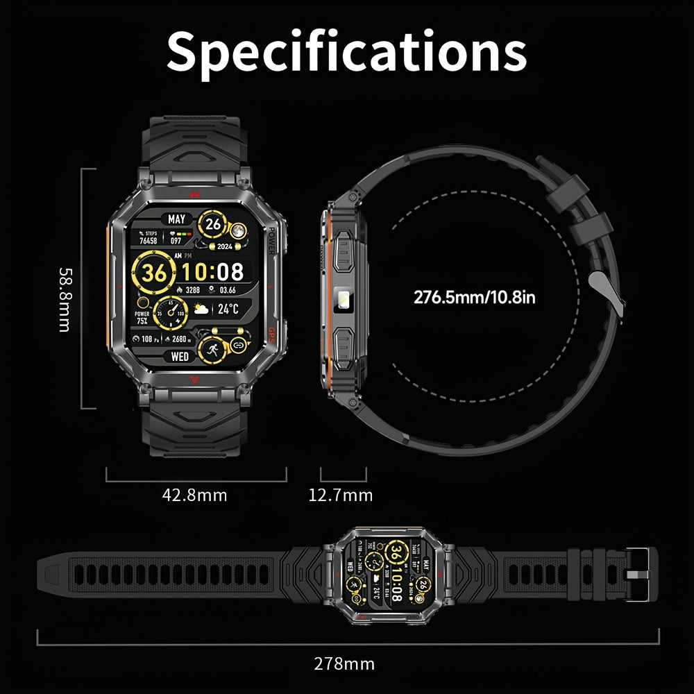 GPS Adventure Smartwatch with All-Metal Body, Listed Altimeter, Barometer and Compass, LED Flashlight, Calling and Message Reminders in Four Style Options