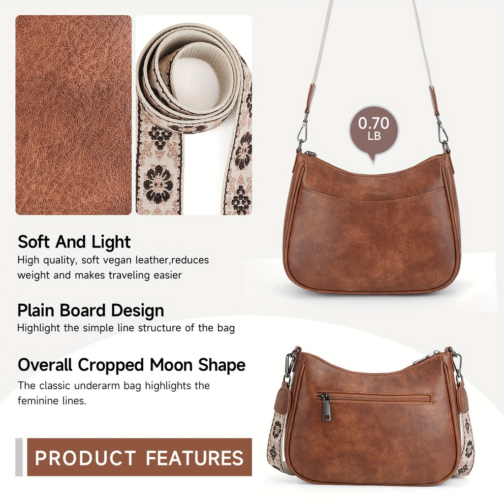 PU Crossbody Purse for Women, Adjustable Strap Shoulder Bag in Seven Colors for Everyday Outfits, Casual Errands and Personal Style