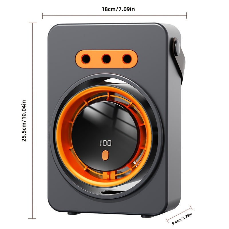 Portable Humidifier Fan in Off White with Handle, Listed USB Type-C Connection and Two-in-One Airflow and Moisture Functions for Home or Office Desks