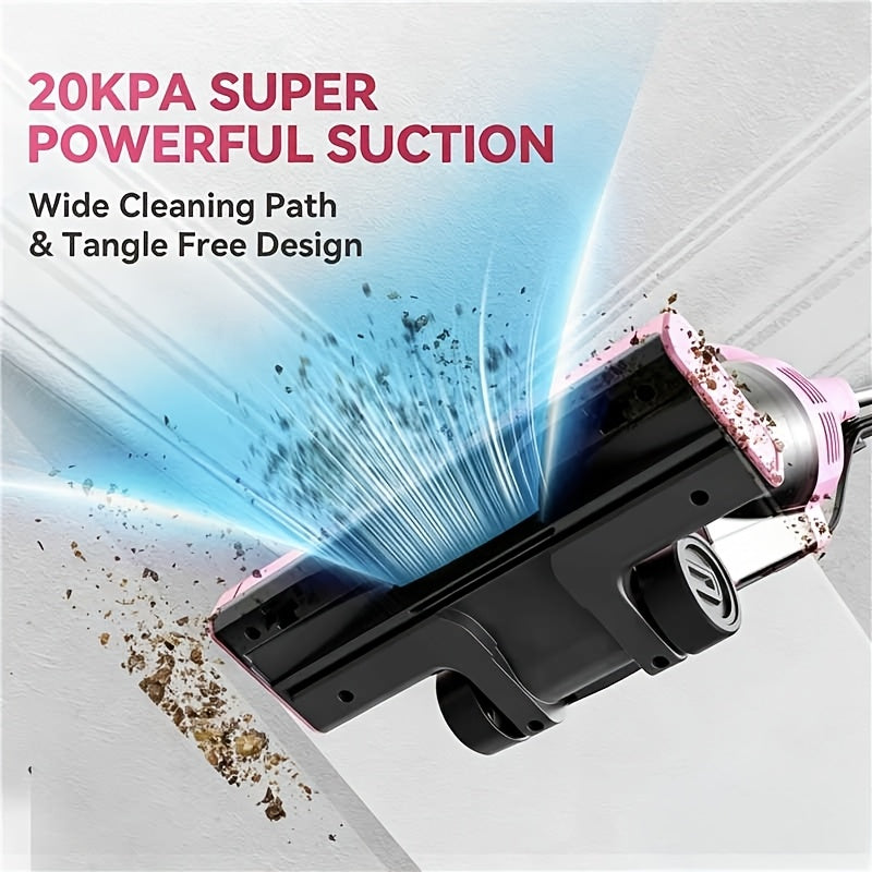 600W Bagless Stick Vacuum INSE with Listed 20kPa Suction and 18-Foot Cord, Handheld Cleaning Format in Seven Colors for Compatible Floors and Pet Hair Cleanup