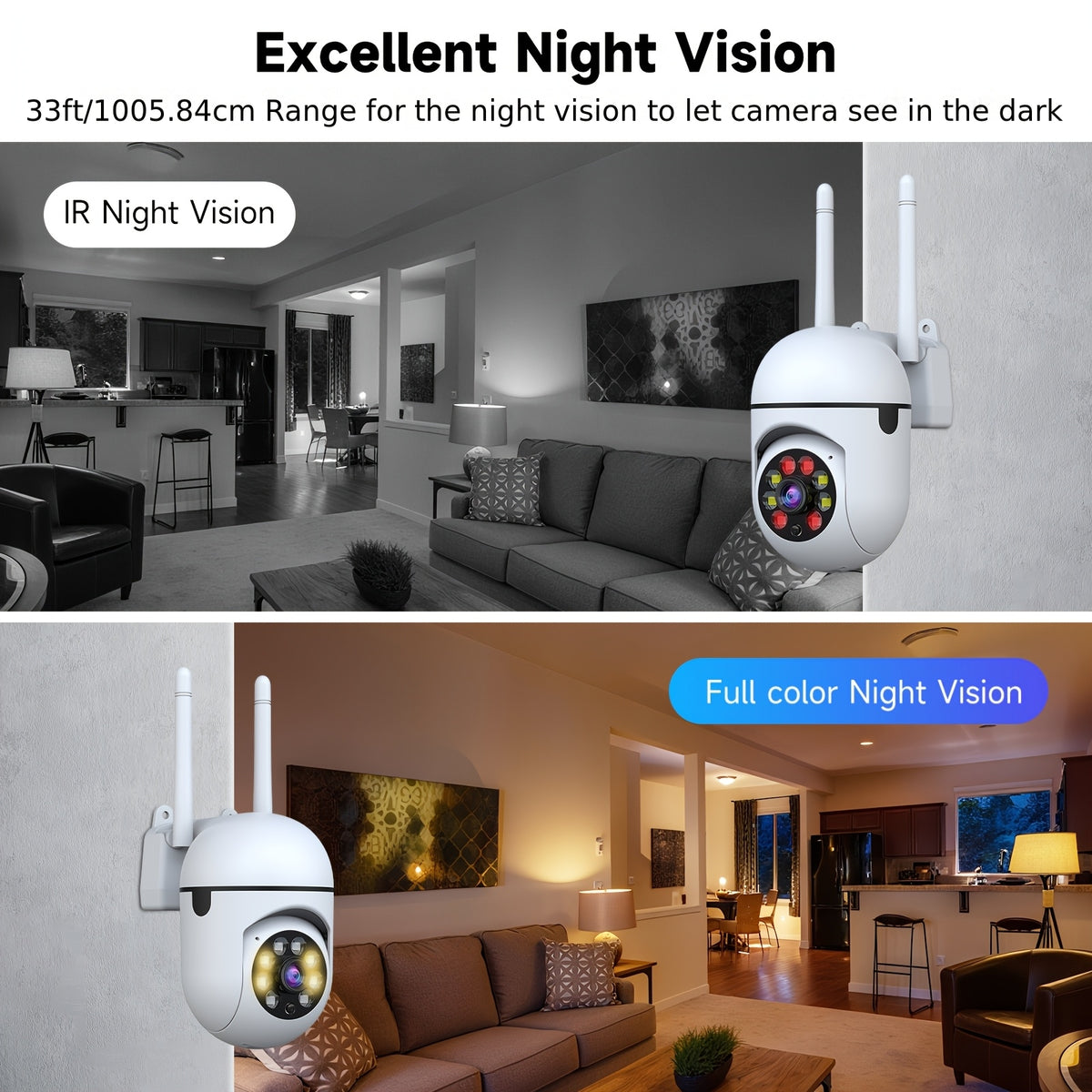 2K Security Camera 2-Pack, 5G Dual-Band WiFi Cameras with 355° Pan & Tilt, 2K QHD, AI Motion Detection & Tracking, Color Night Vision, Two-Way Audio, 256GB SD & Cloud, Festival Gift