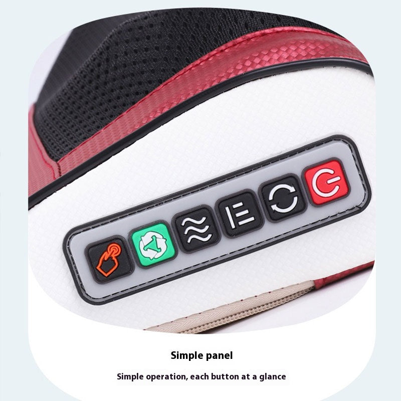 Neck and Back Massage Pillow with Electric Kneading, Rose Red or Black Upgrade Options for Adult Personal Relaxation and Thoughtful Gift Giving