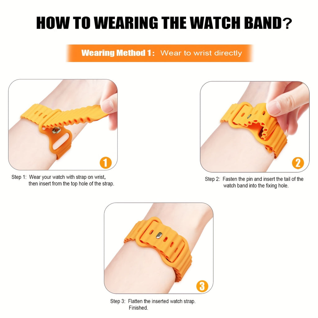 Silicone Watch Bands Compatible with Apple Watch, 10-Set Mixed Color Replacement Straps with Lightweight Breathable Design and Two Case-Size Groups