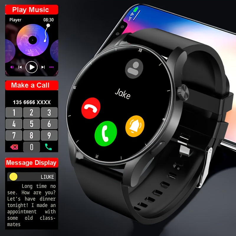 1.52-Inch Touchscreen Smartwatch for Men and Women with Listed Wireless Calls, Message Functions, Sports Modes and Remote Camera Control for Android and iPhone