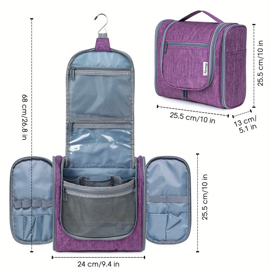 Hanging Toiletry Bag for Women with Hook and Multiple Pockets, Large Travel Makeup Organizer with Carry Handle in 16 Options for Trips and Gym