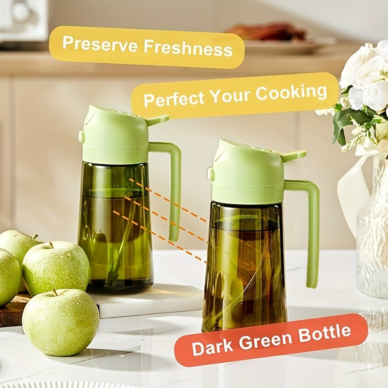 Cooking Oil Spray and Pour Bottle with Listed 16-Ounce Size, Automatic Flip-Top Design and Label Stickers in Five Options for Everyday Kitchen Preparation